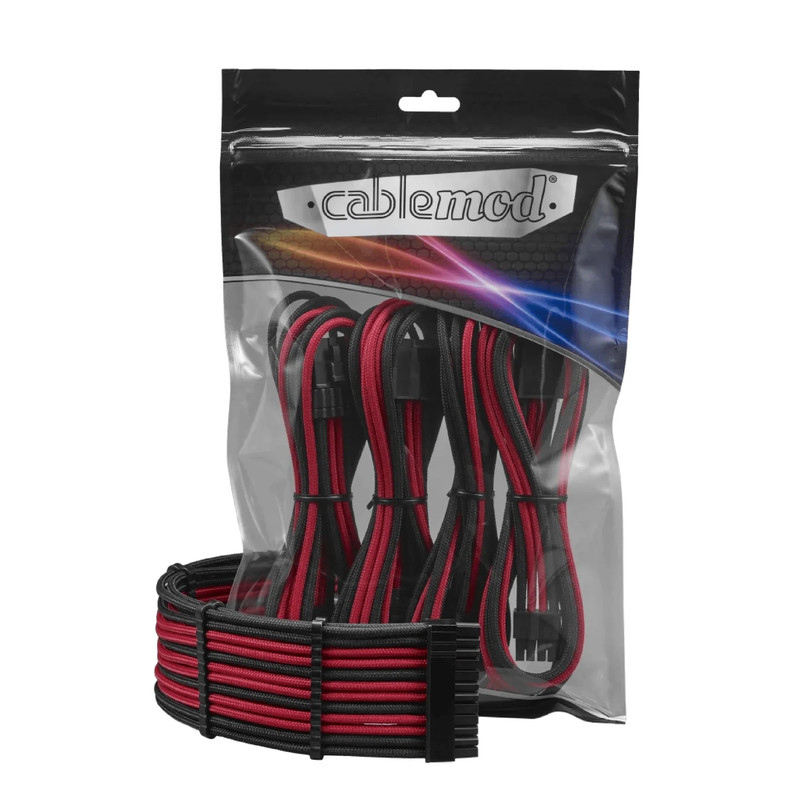 CableMod PRO ModFlex Cable Extension Kit - 8+6 Series - Black/Red - كابل